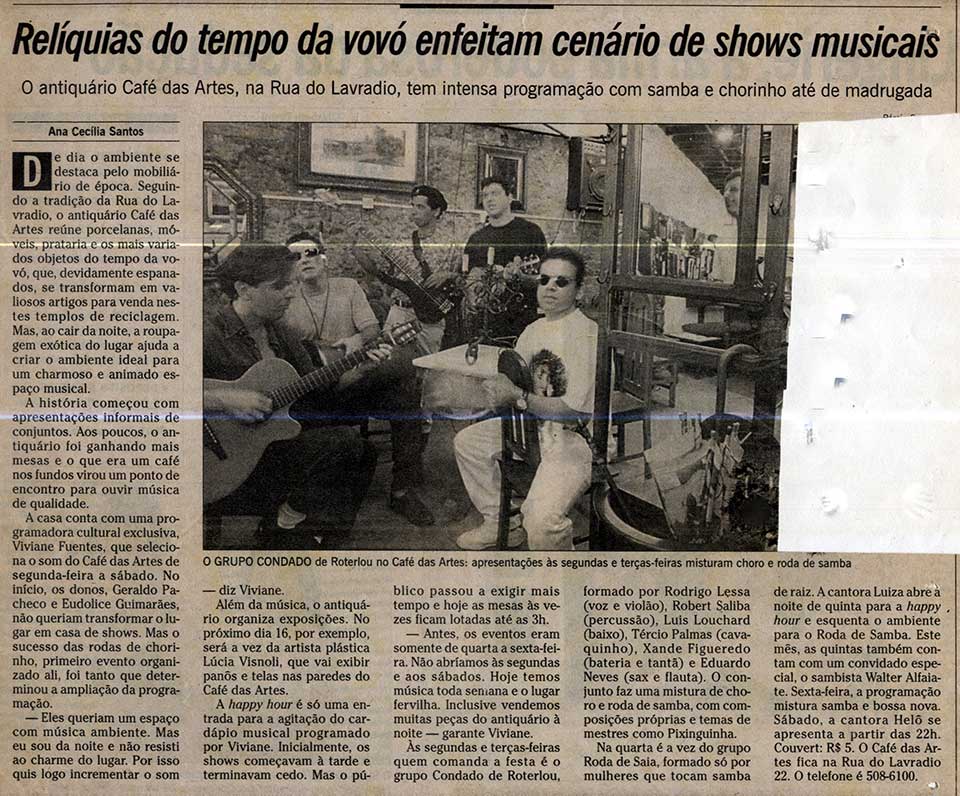 1999 - Café de Artes - Jornal